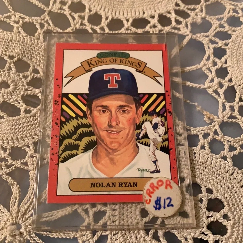 1989 Donruss Nolan Ryan Baseball Card marked by last owner “error”